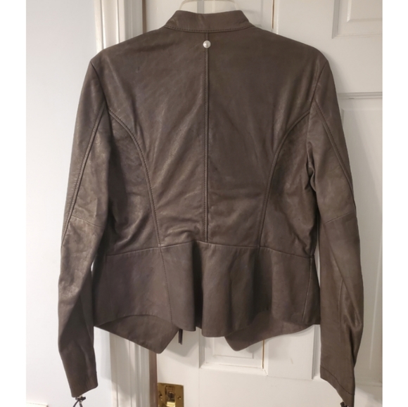 DIESEL Grey Leather Jacket - Brand New w/Tags - Picture 6 of 14